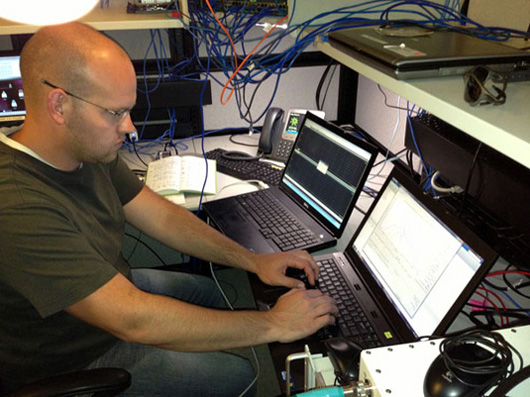 computer-controlled measurement system to gather data on radar-to-LTE interference effects