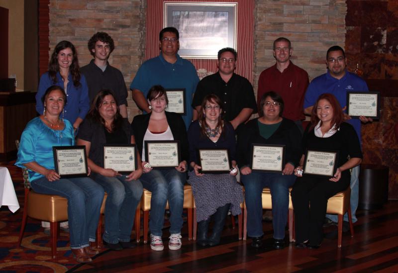 New graduates from The Saint Regis Mohawk Tribe’s digital literacy training course and their instructors