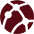 Globe icon in dark red