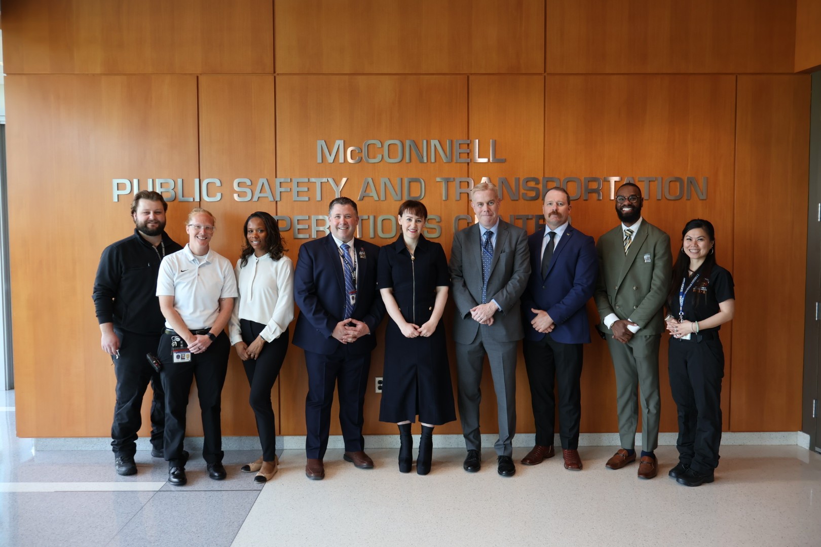 Assistant Secretary Roth and NTIA staff pose with Fairfax DPSC leadership, who train and support the center’s telecommunicators.