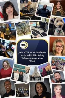 Photos of people in celebrating National Public Safety Telecommunicators Week